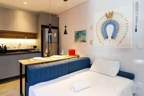 Premium bedding, individually decorated, individually furnished, desk