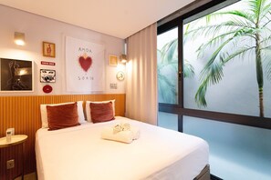 Premium bedding, individually decorated, individually furnished, desk