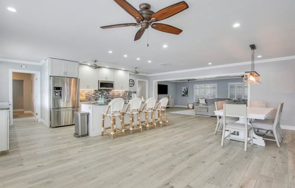 Coastal home with private pool & blocks to beach