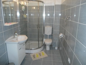 Hair dryer, towels
