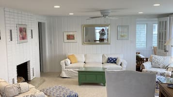 TV, DVD player, books