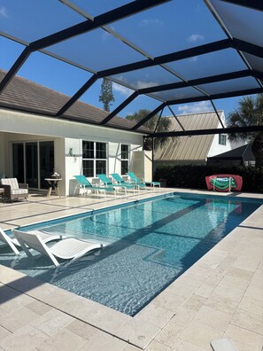Outdoor pool, a heated pool - Stunning New Poolside Retreat Across from golf course (Bonita Springs)