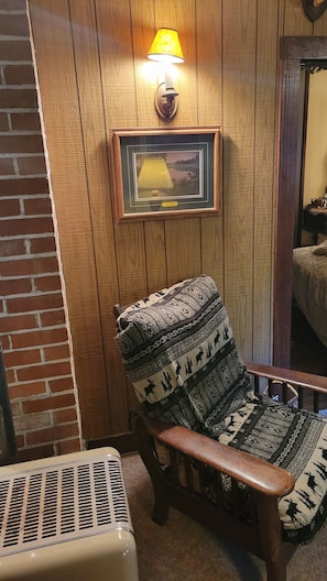Snuggle up and watch a movie. - Northern Pike Resort, Camp Lake WI, Sleeps 6, Boat Rental Available.
(Trevor)