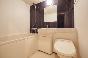 Corner Double Room, 1 Double Bed, Non Smoking (no Parking) | Bathroom | Combined shower/bathtub, free toiletries, hair dryer, slippers - New Normal Condo in NAHA AIRPORT (Naha)
