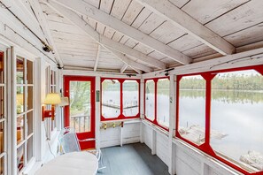 Interior - Lakefront cabin with private dock, 2 kayaks & panoramic views (Raymond)