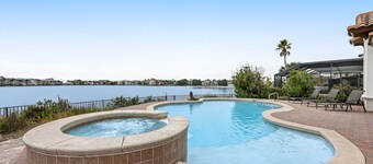 Waterfront home with private pool, spa, stunning views & central AC