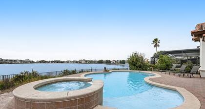 Waterfront home with private pool, spa, stunning views & central AC