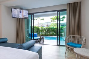 Chambre Premier, piscine privée | Vue de la chambre