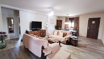 TV, lettore DVD, tavolo da ping pong, impianto stereo