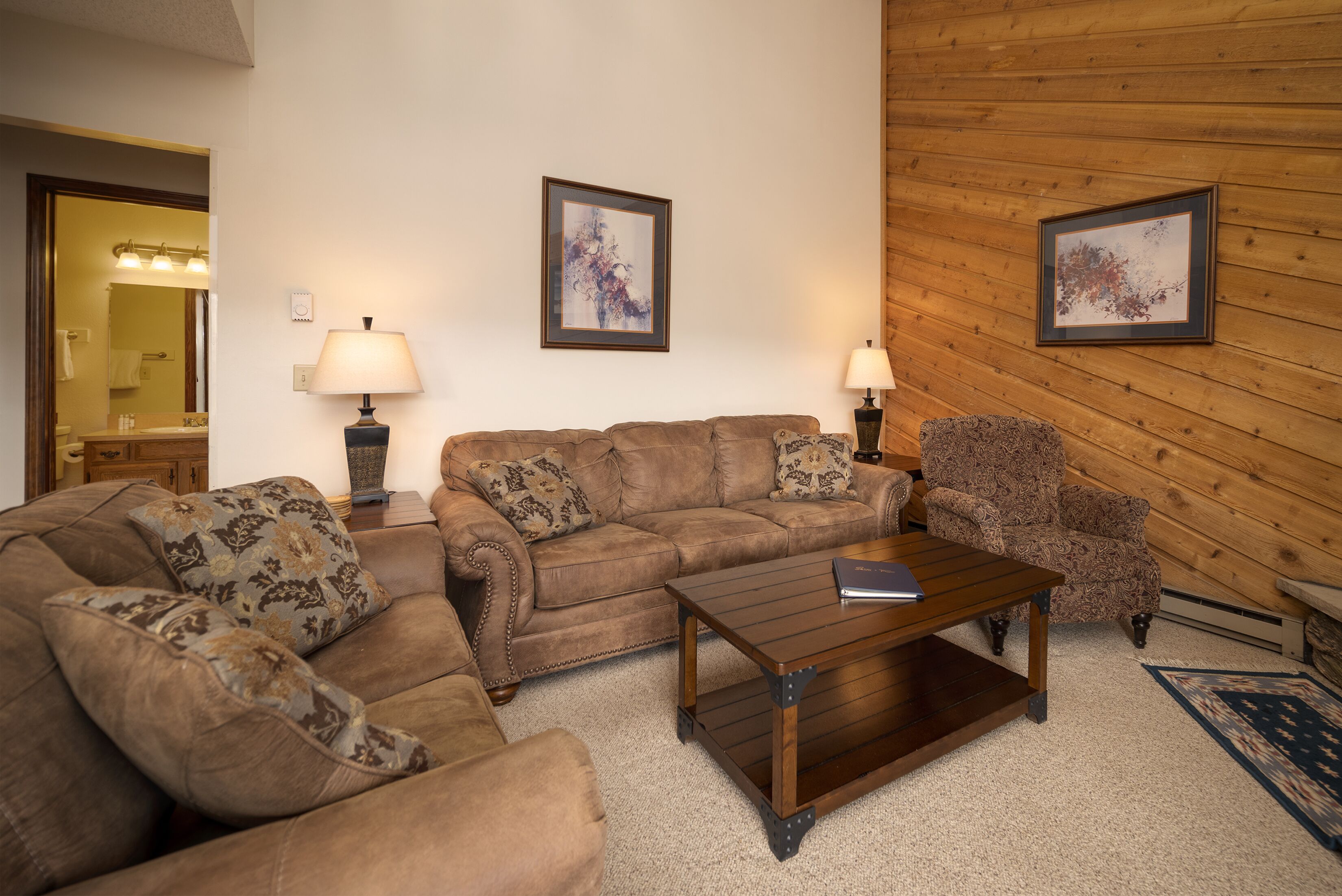 Spacious 2 bedroom, mt views, gas fireplace