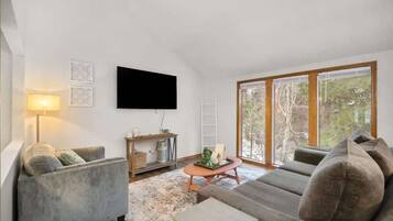 TV, fireplace, offices