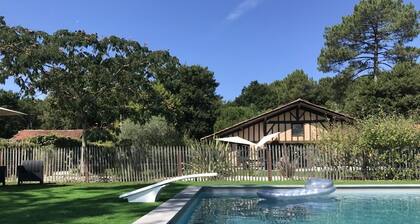 Spacious house in wooded grounds: Swimming pool/Jacuzzi and Tennis court