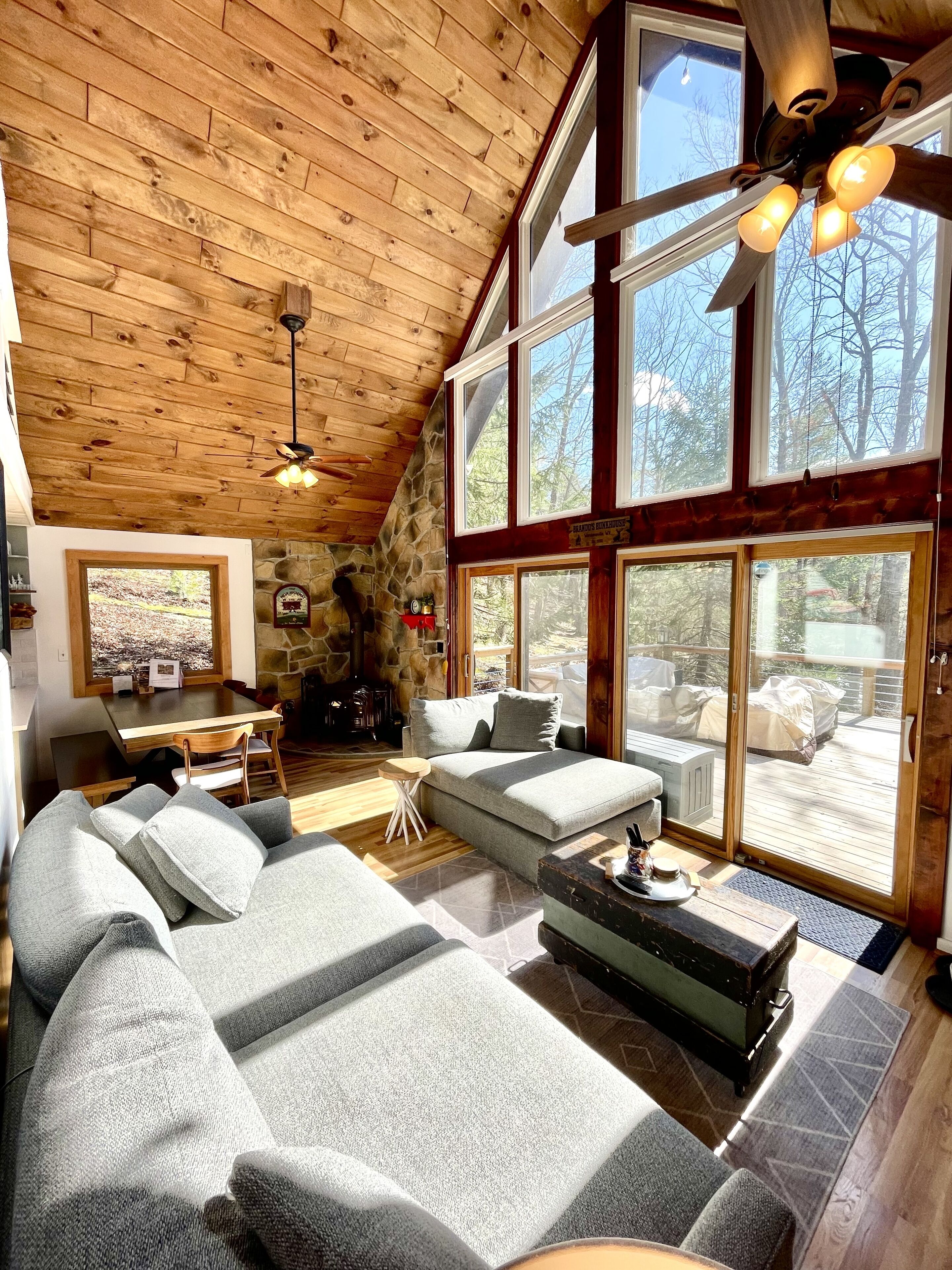 Riverfront, A-Frame Cabin Nestled in Acres of Woods