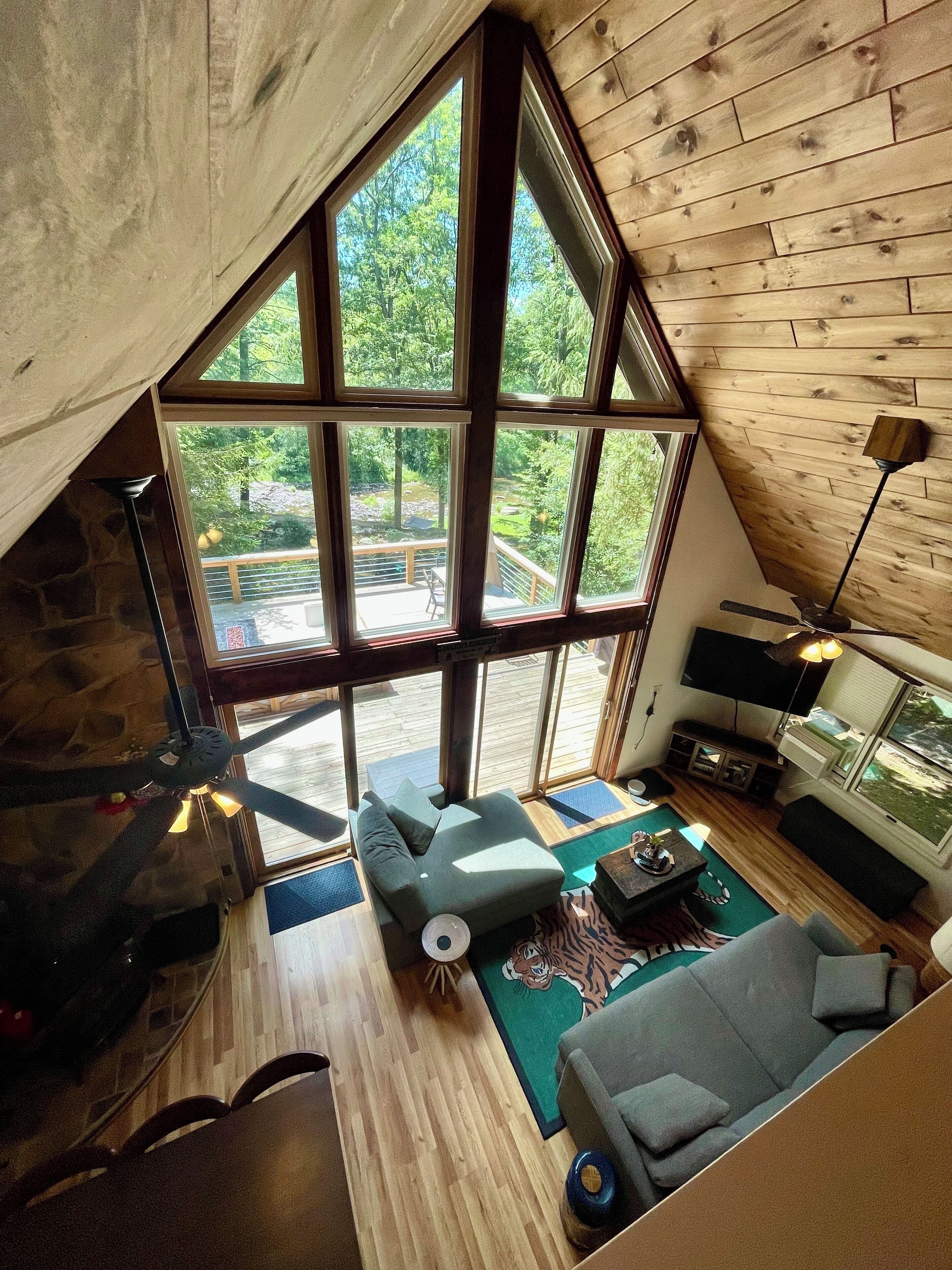 Riverfront, A-Frame Cabin Nestled in Acres of Woods