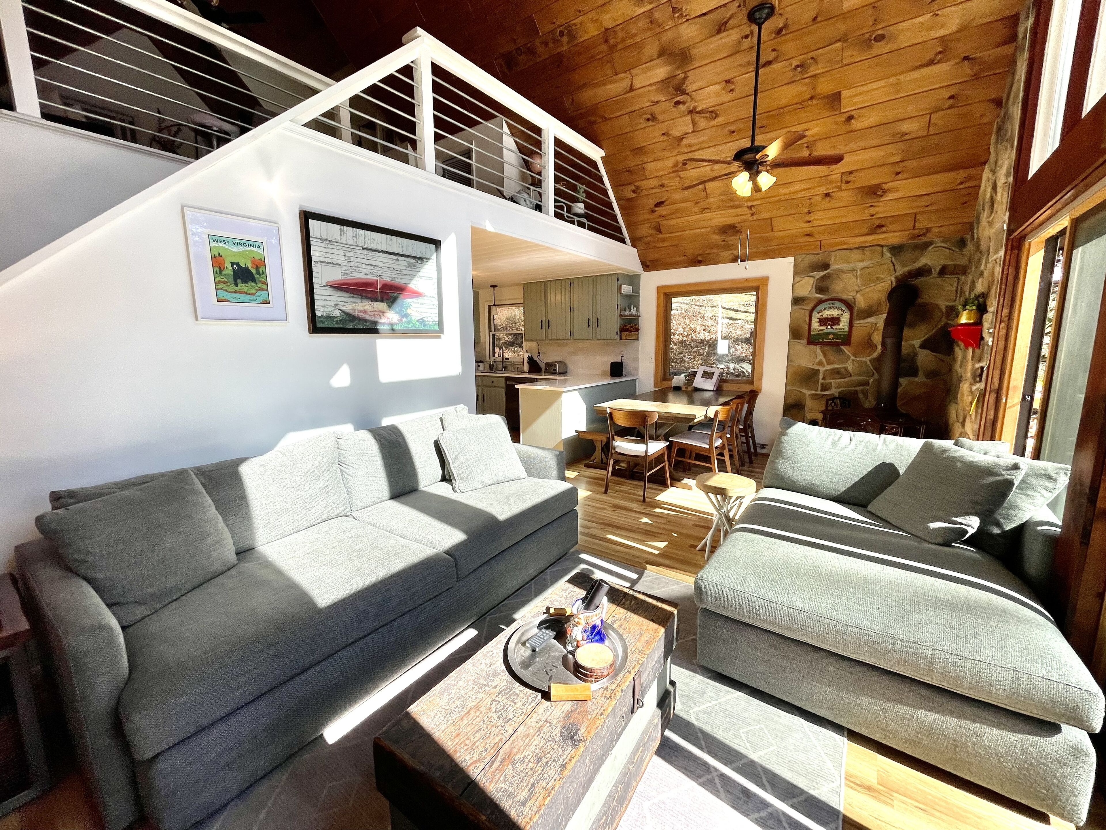 Riverfront, A-Frame Cabin Nestled in Acres of Woods