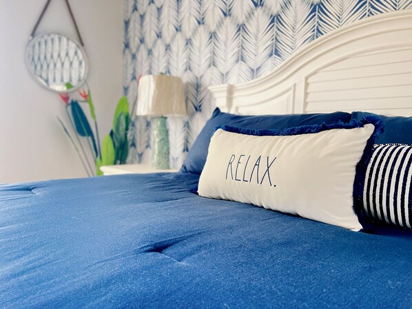 4 chambres, coffre-fort, fer et planche à repasser