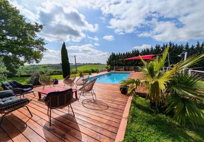 Outdoor pool, a heated pool