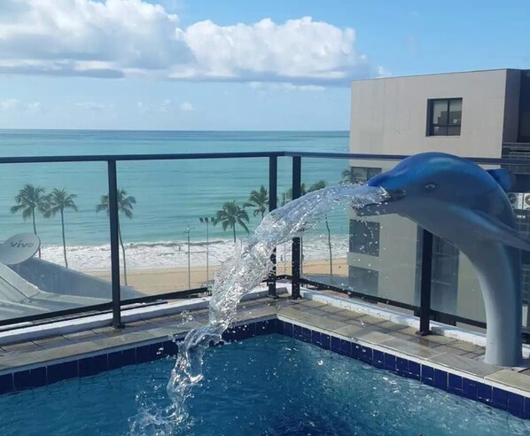 Outdoor pool - BEACHFRONT FLAT IN MACEIO (AL)