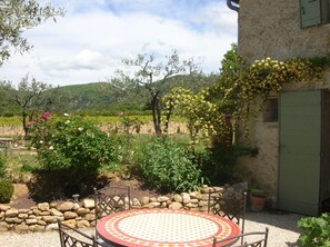 Outdoor dining - Mas des oliviers (Mérindol-les-Oliviers)
