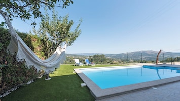 Gorgeous outdoor area with a nice big pool and sunloungers #outdoors