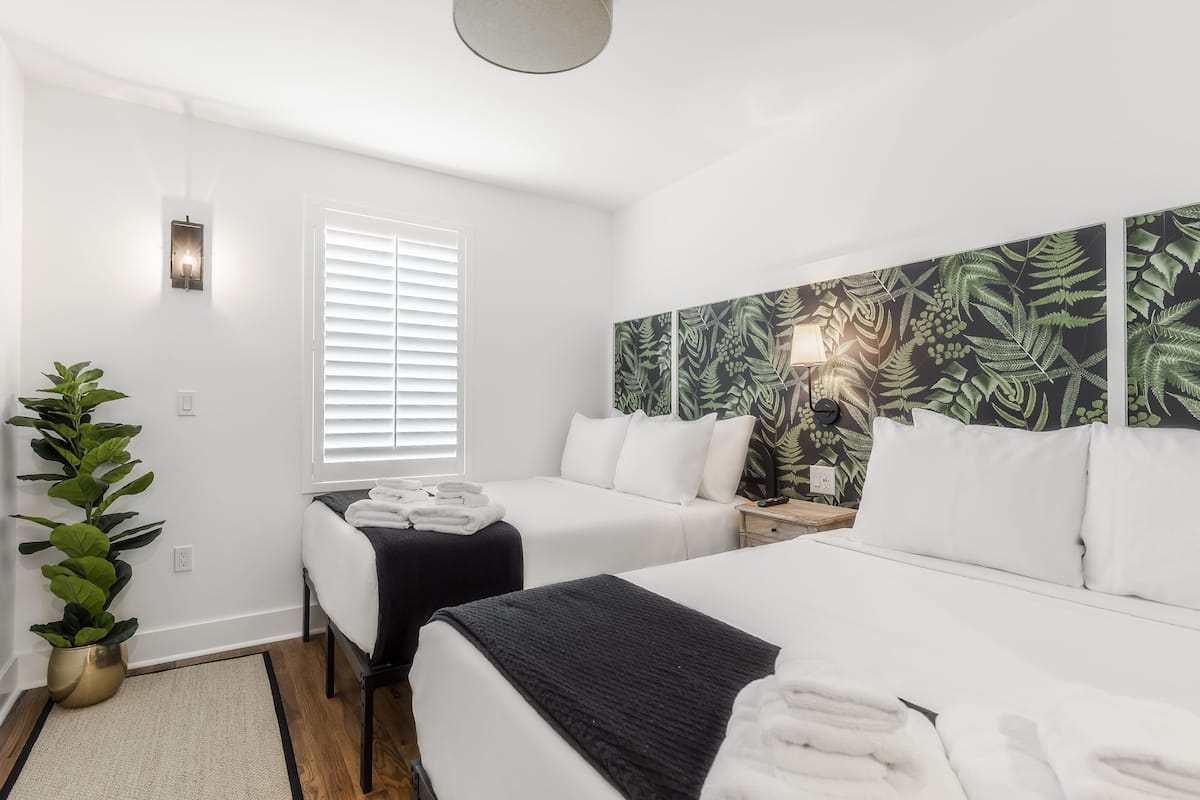 Room, 2 Double Beds | Egyptian cotton sheets, premium bedding, memory foam beds