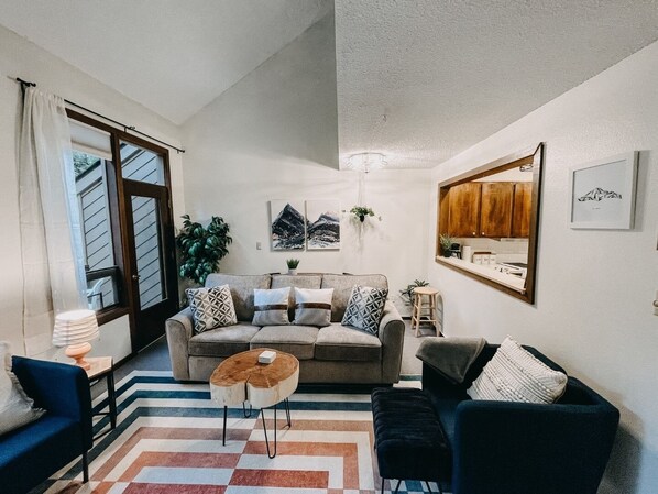 Cheminée, table de tennis de table