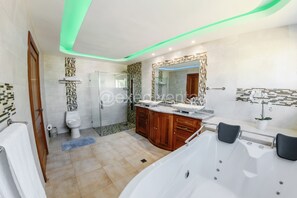Combined shower/bathtub