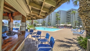 A heated pool