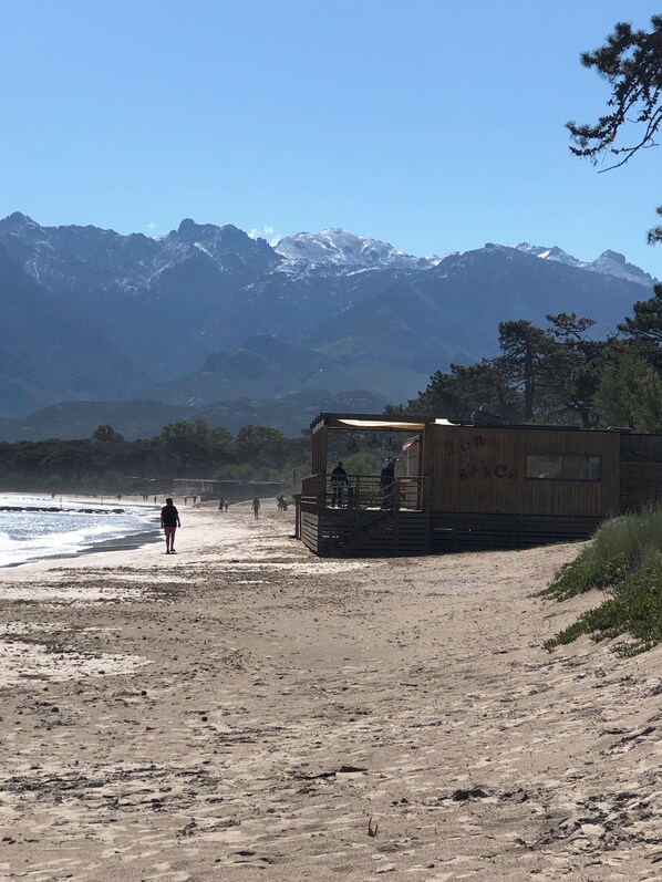 Vlak bij het strand