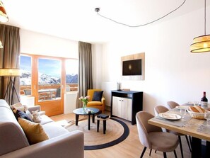 TV, offices - Appartement Au Pied des Pistes | Balcon/Terrasse (Orcières Merlette)