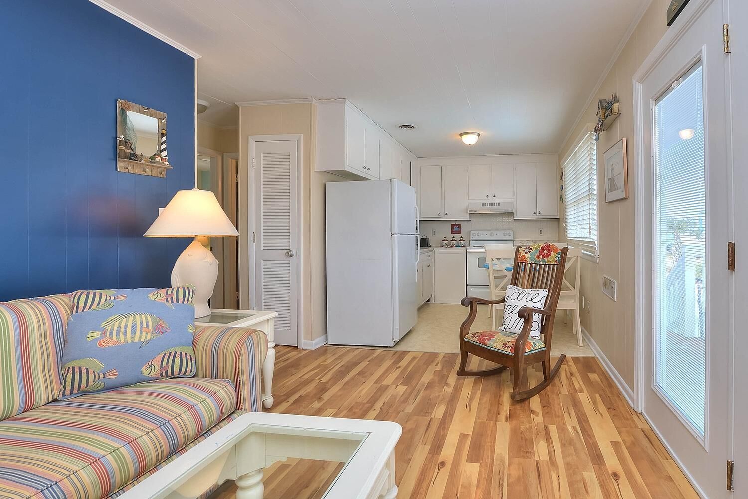 second row, apartment, with saltwater pool