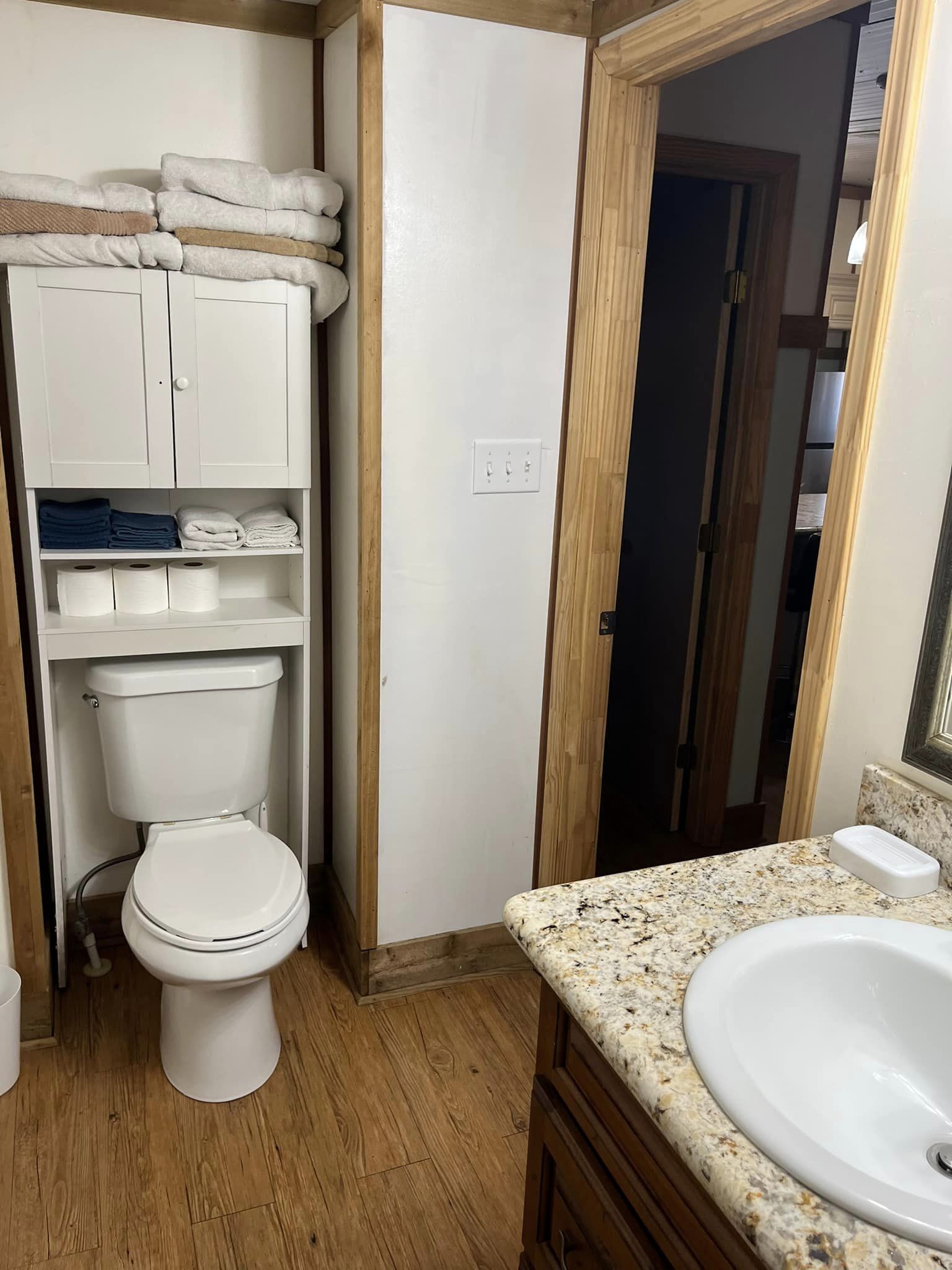 Cozy camp over the water.