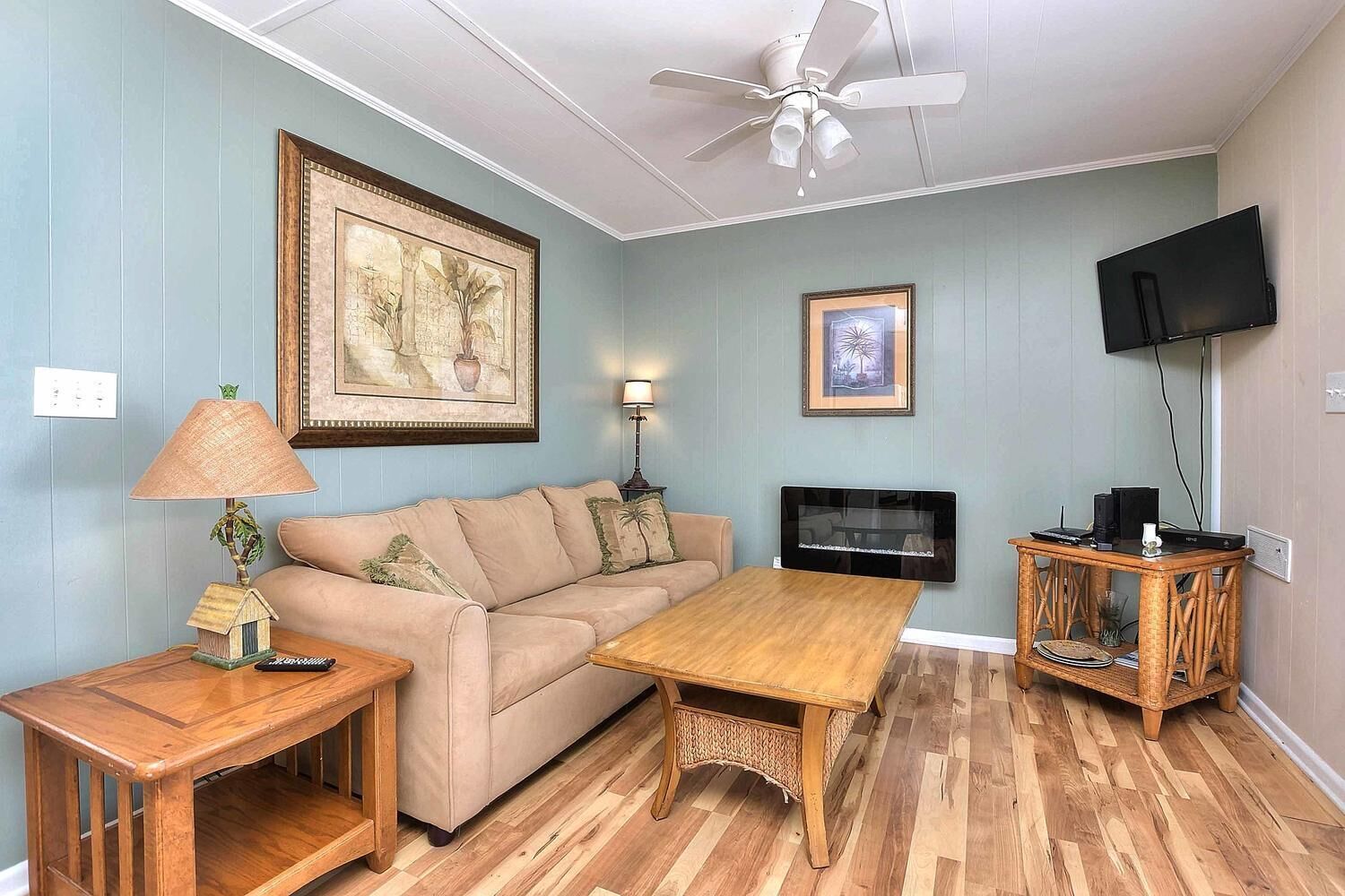 second row apartment with pool