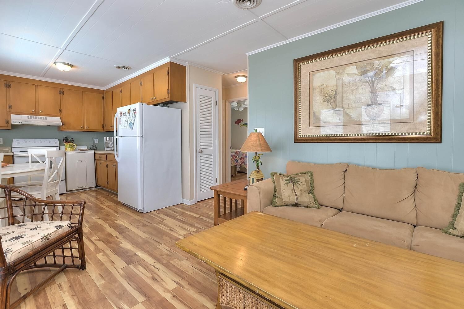 second row apartment with pool