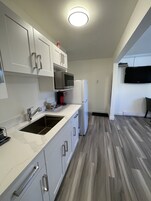 Desk, blackout drapes, soundproofing, free WiFi