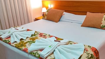 Premium bedding, minibar, desk, laptop workspace
