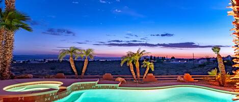 Outdoor pool, a heated pool