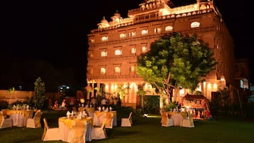 Outdoor banquet area