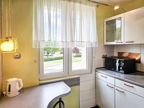 Microwave, oven, electric kettle, toaster