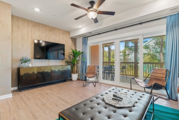 TV, video games, DVD player