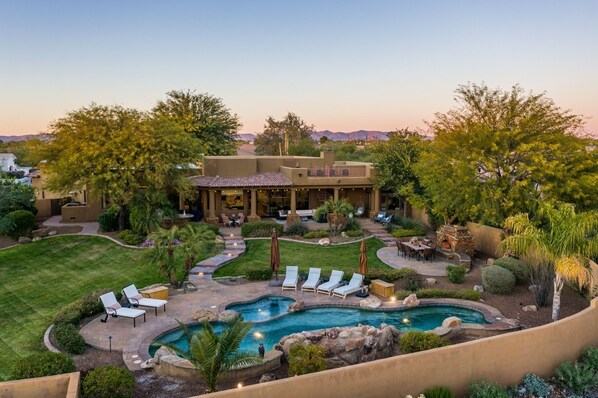 Outdoor pool, a heated pool