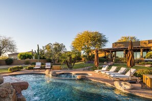 Outdoor pool, a heated pool