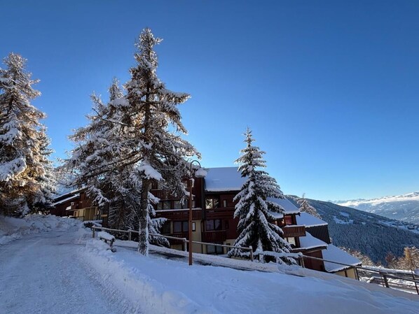 Exterior - 150m from ski slopes, 4th floor, balcony, tv, ski locker, 20m², Peisey-Vallandry (Landry)