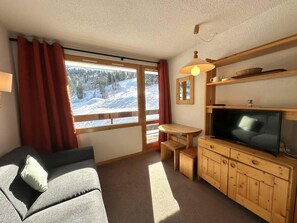 Living area - 300m from shops, 1st floor, view ski slopes, balcony, tv, ski locker, 13m², Valmorel (Valmorel)