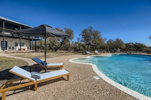 Outdoor pool - EcoView Villa•Pool•Spa•Goats•85 acres•Amazing view (Austin)