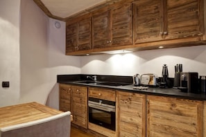 Fridge, microwave, dishwasher