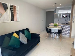 Living area - Branco Haus - Pé na Areia do Caribessa (João Pessoa)
