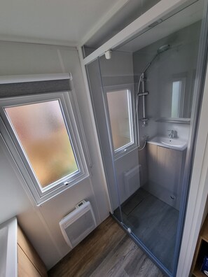 Shower, hair dryer