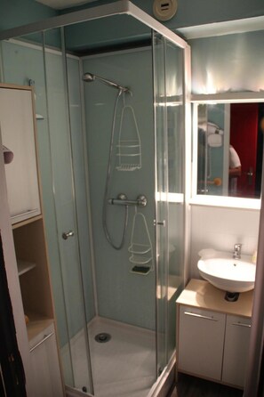 Shower, hair dryer