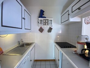 Fridge, microwave, dishwasher